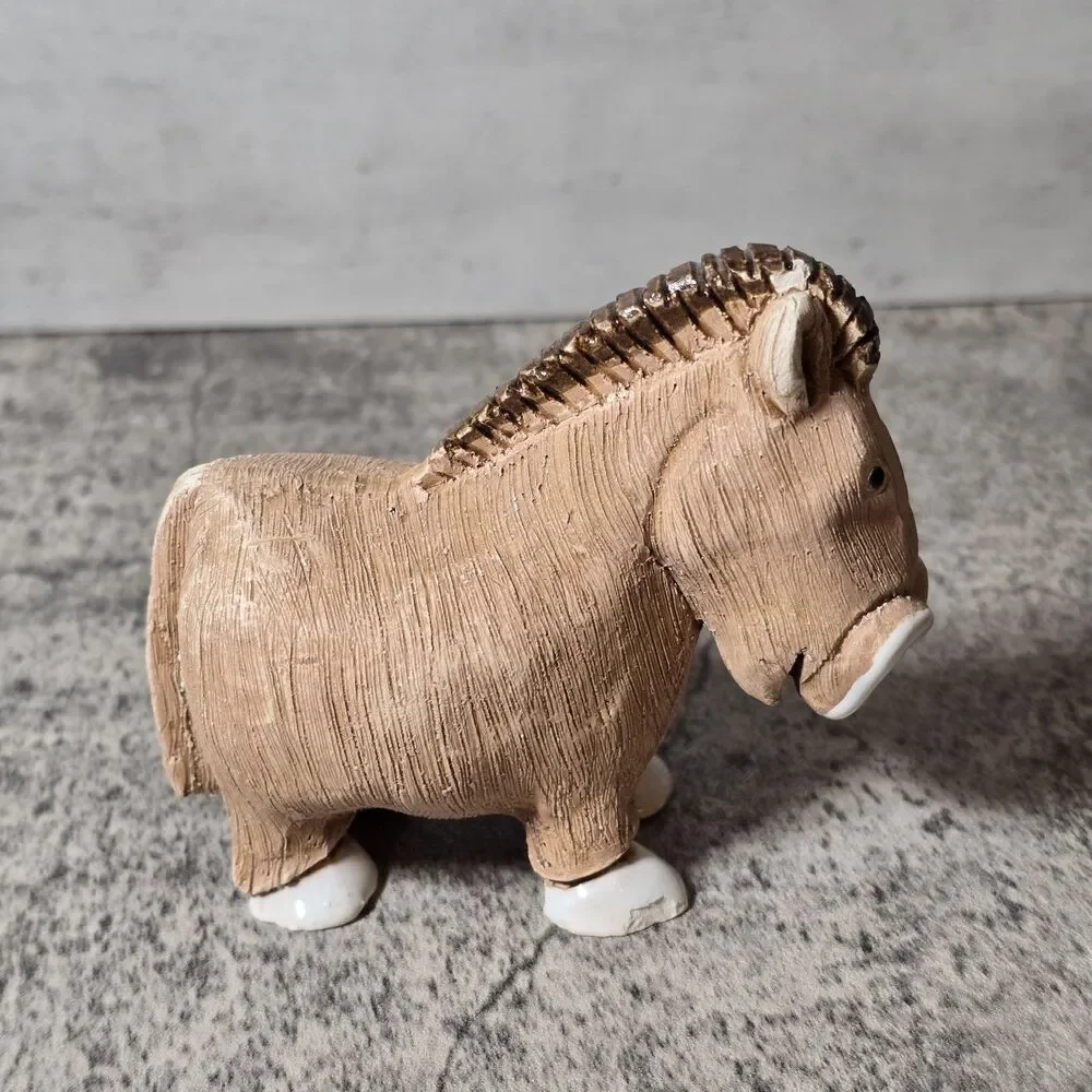 VTG Phallic Artesania Rinconada Horse Flower in Mouth Donkey Mule Retired Kitsch